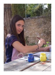 Estelle en pleine peinture