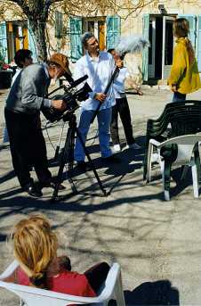 Tournage dans la cour